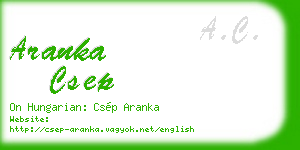 aranka csep business card